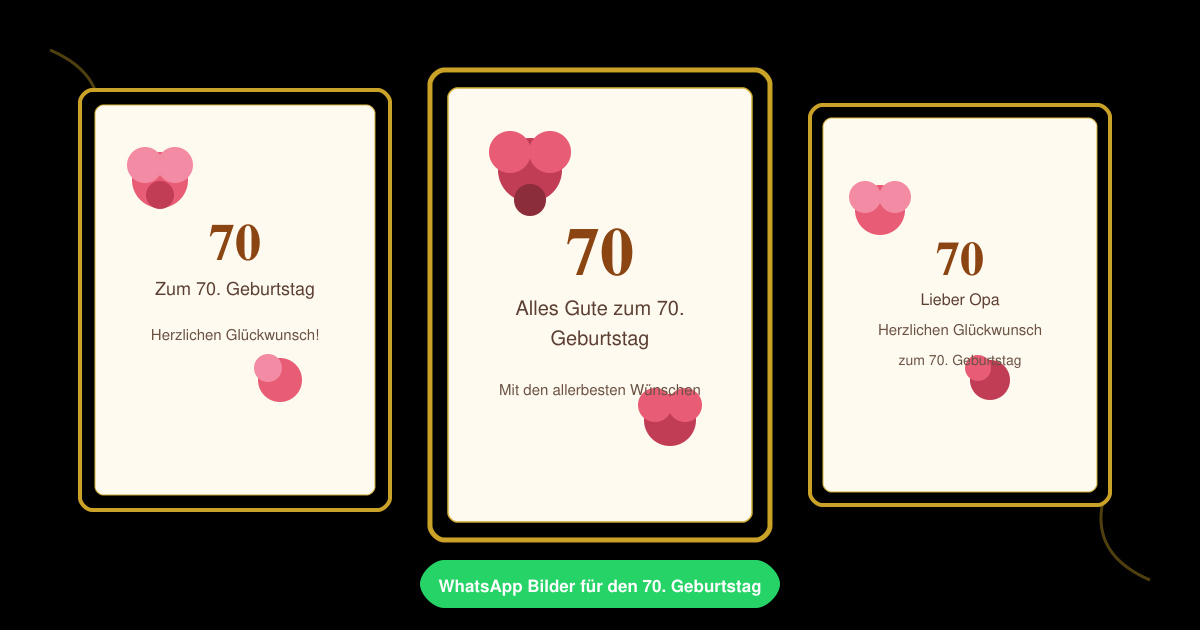 WhatsApp glückwunsche zum 70 geburtstag bilder