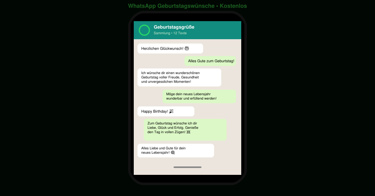 WhatsApp glückwünsche zum geburtstag kostenlos