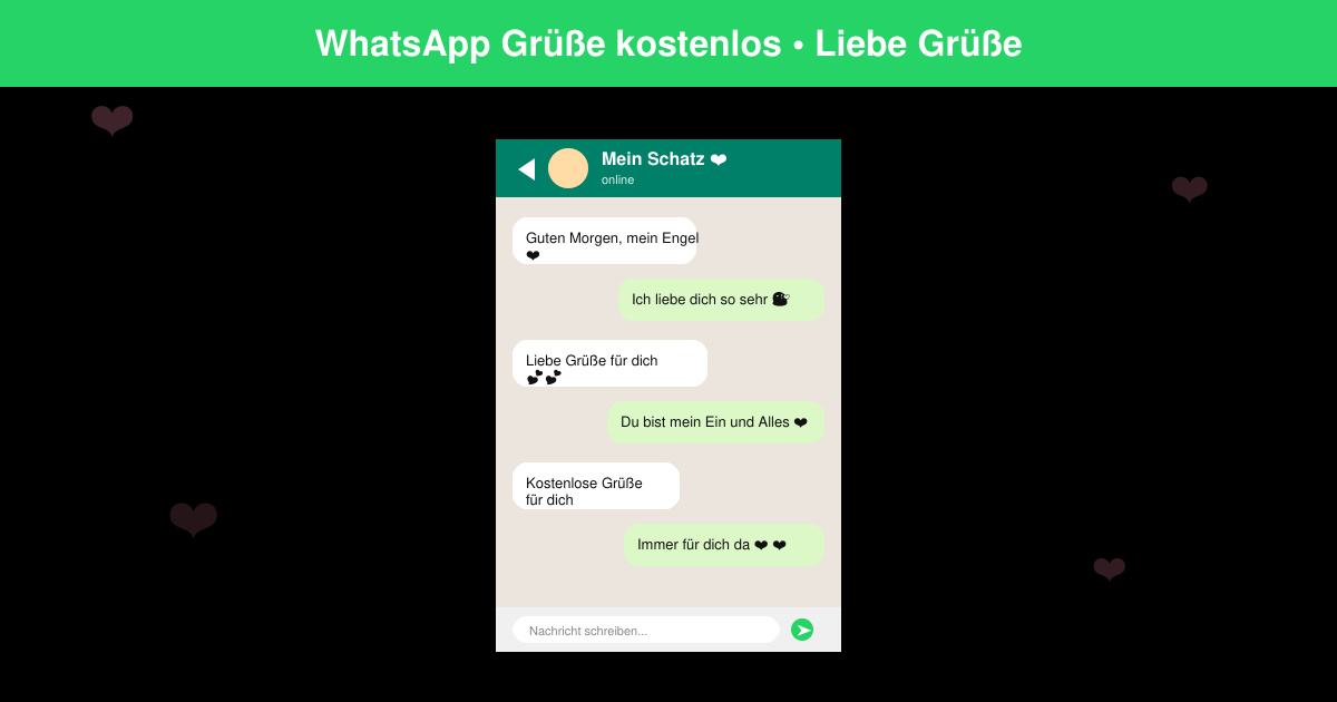 WhatsApp grüße kostenlos liebe grüße