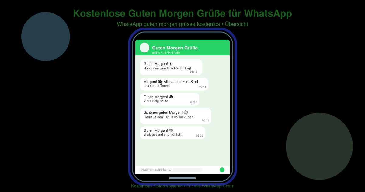 WhatsApp guten morgen grüsse kostenlos