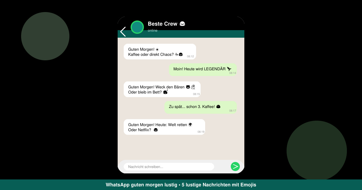WhatsApp guten morgen lustig