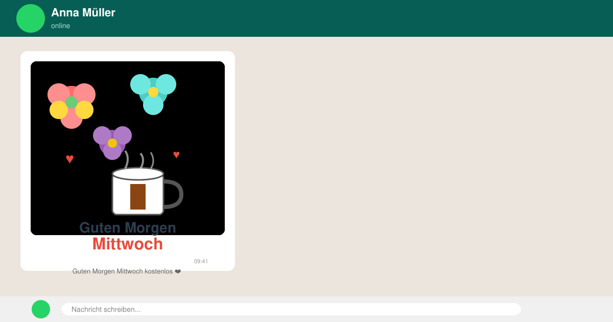 WhatsApp guten morgen mittwoch kostenlos