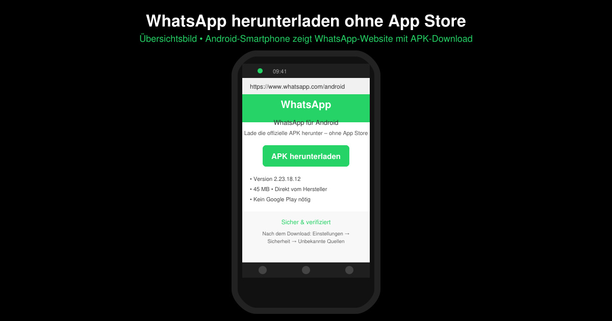 WhatsApp herunterladen ohne app store
