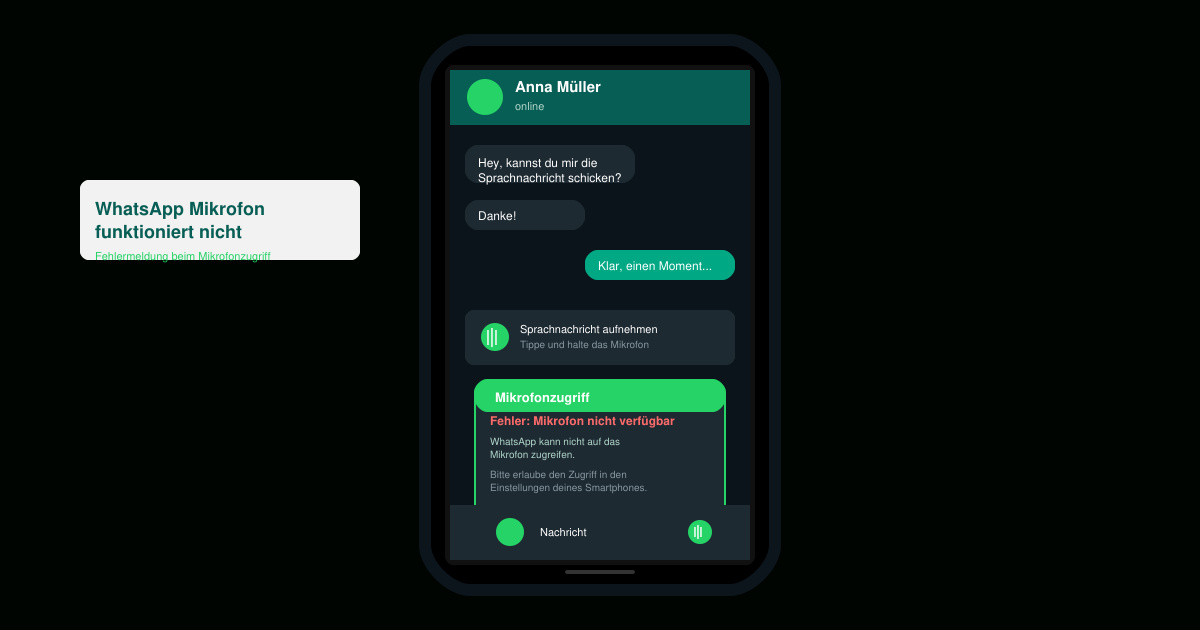 WhatsApp mikrofon funktioniert nicht
