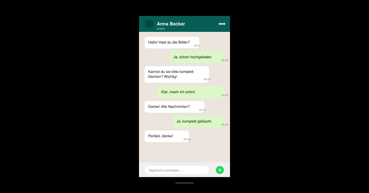WhatsApp nachrichten komplett löschen