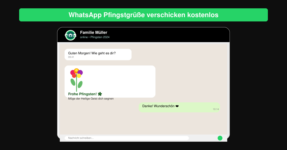 WhatsApp pfingstgrüße verschicken kostenlos