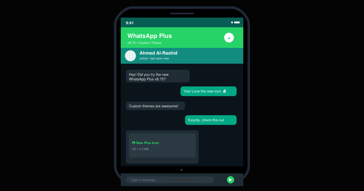 WhatsApp plus v8 75 تحميل