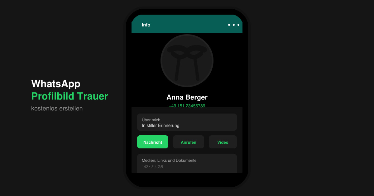 WhatsApp profilbild trauer kostenlos