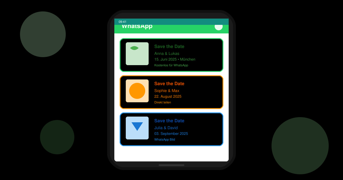 WhatsApp save the date bilder kostenlos