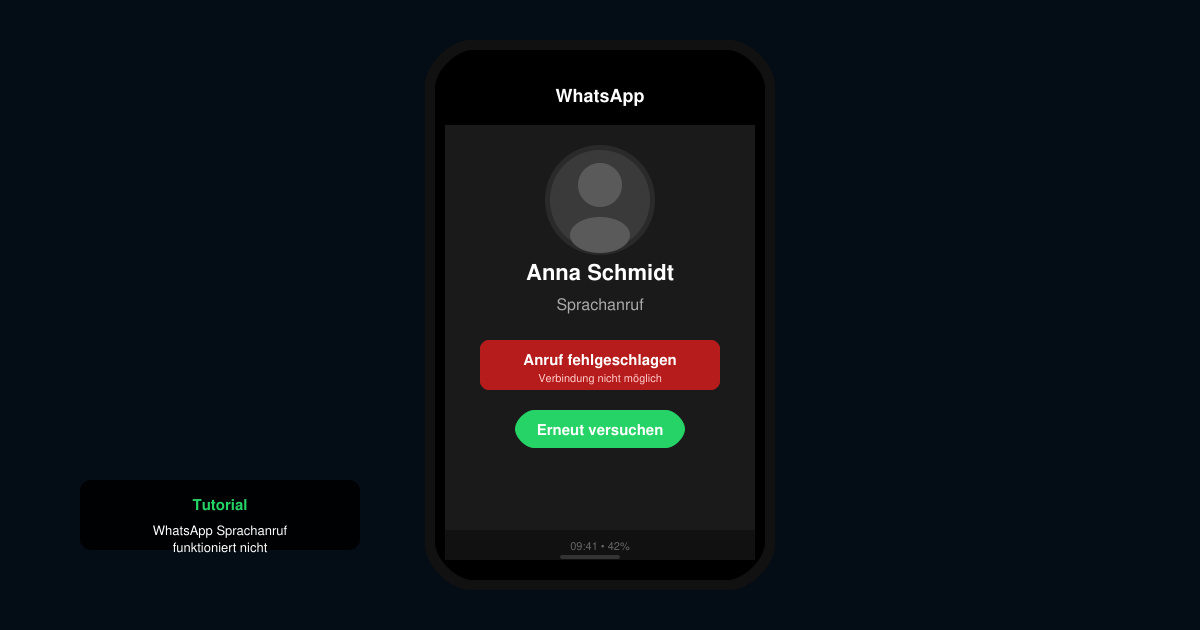 WhatsApp sprachanruf funktioniert nicht