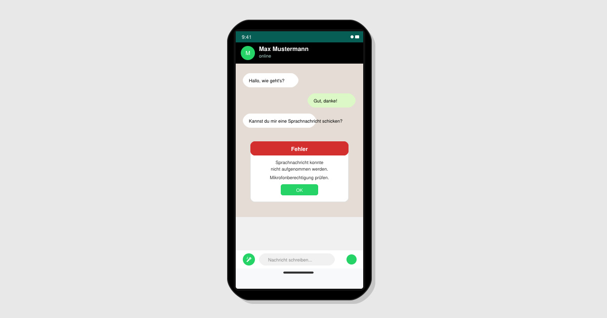 WhatsApp sprachnachricht funktioniert nicht