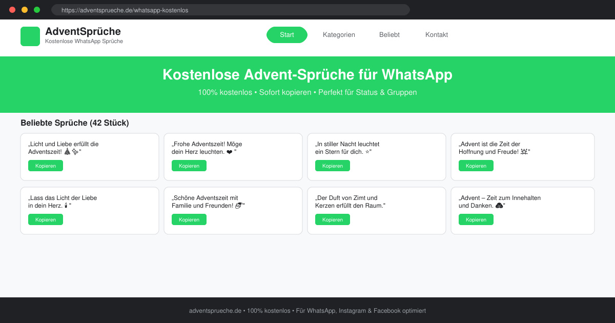 WhatsApp sprüche advent kostenlos