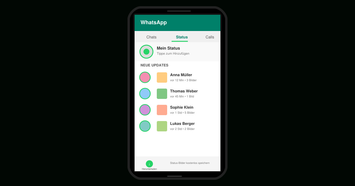 WhatsApp status bilder kostenlos herunterladen