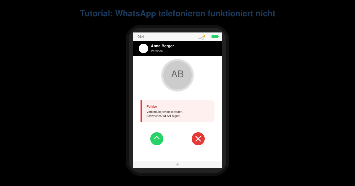 WhatsApp telefonieren funktioniert nicht