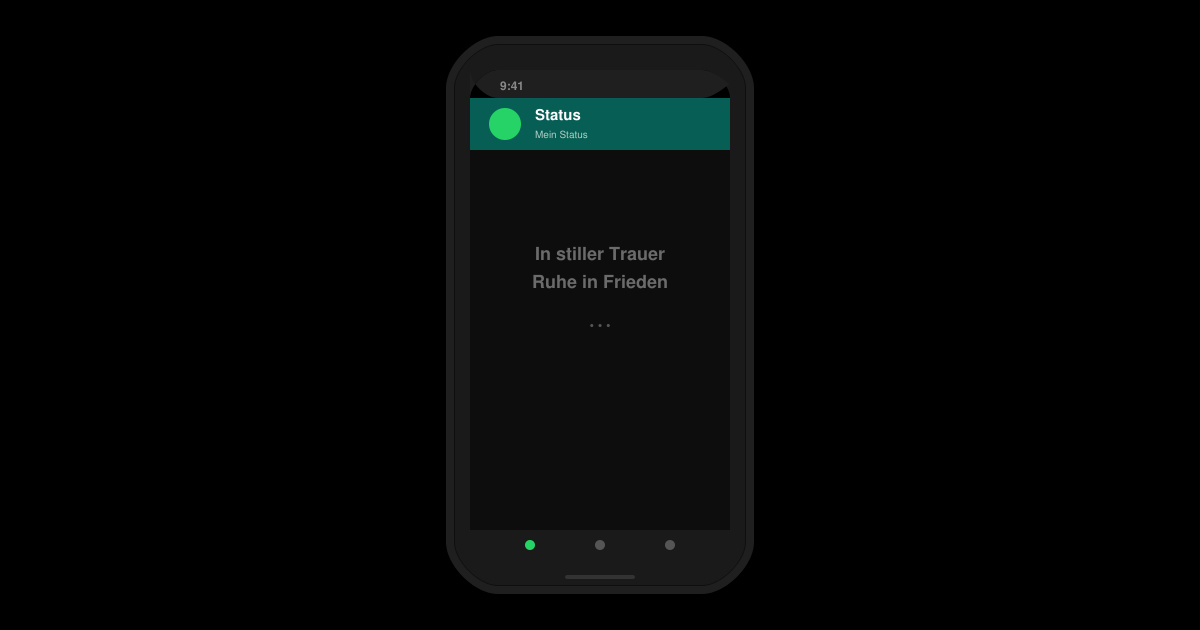 WhatsApp trauer status kostenlos