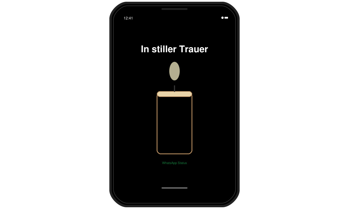 Ergebnis eines veröffentlichten WhatsApp Trauerstatus kostenlos