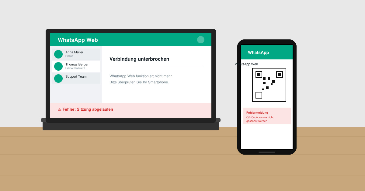WhatsApp web funktioniert nicht mehr