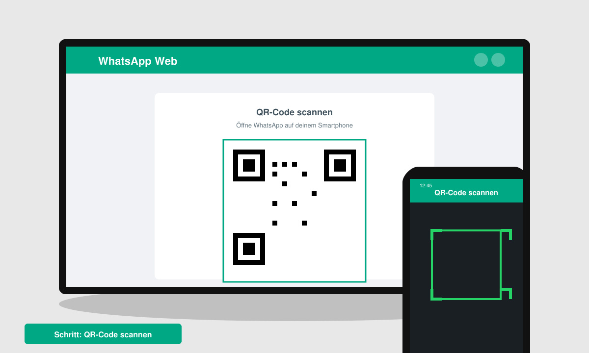 QR-Code scannen in WhatsApp auf dem Smartphone