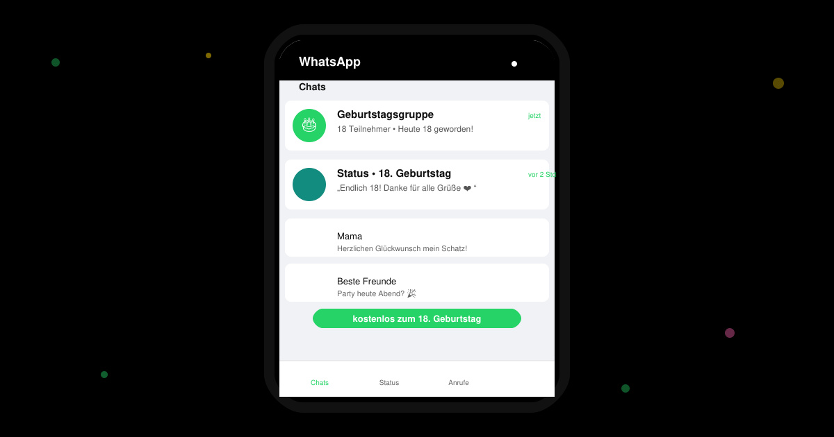 WhatsApp zum 18 geburtstag kostenlos