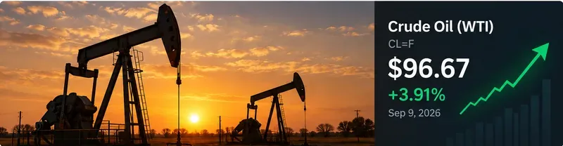 Why WTI crude oil is up today — September 9, 2026: Middle East supply risk, EIA tightening, and the next-session outlook