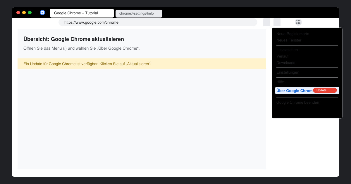 Wie aktualisiere ich Google Chrome