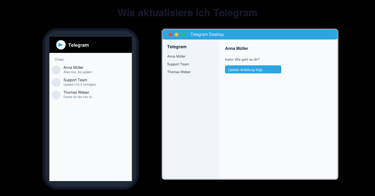 Wie aktualisiere ich Telegram