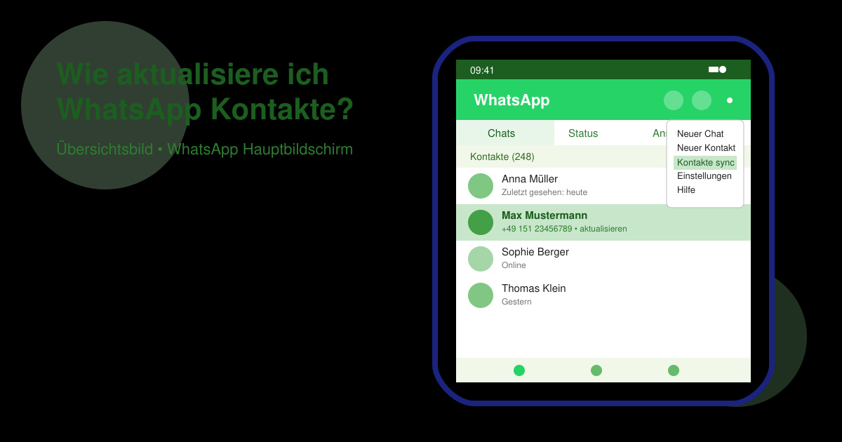 Wie aktualisiere ich WhatsApp kontakte