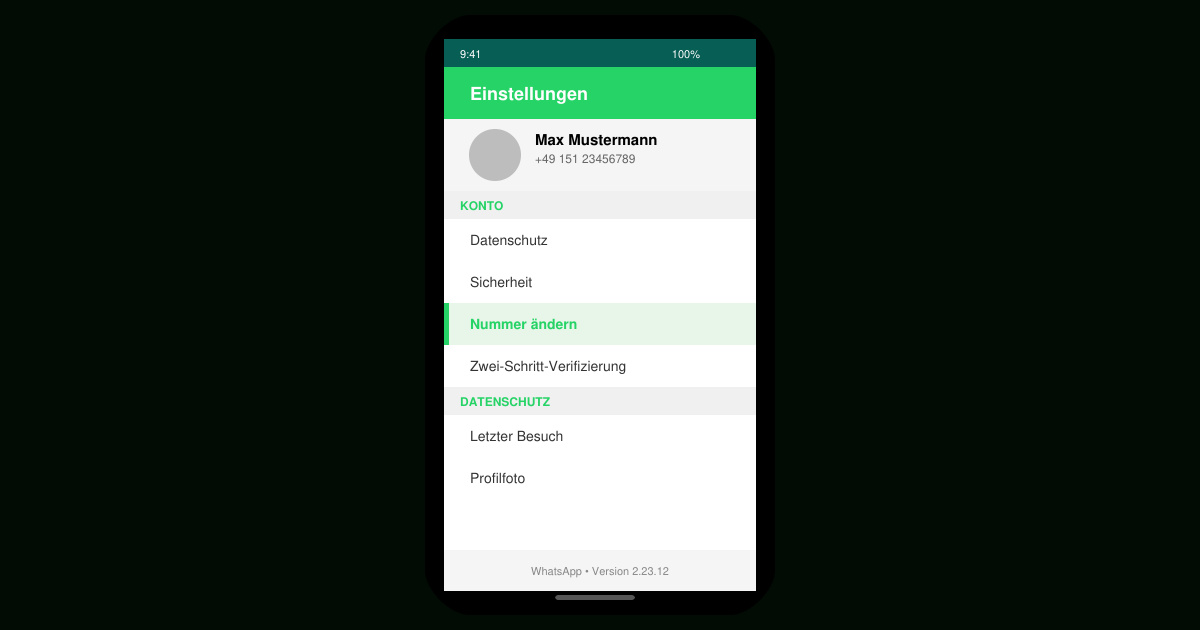 Wie ändere ich meine nummer bei WhatsApp