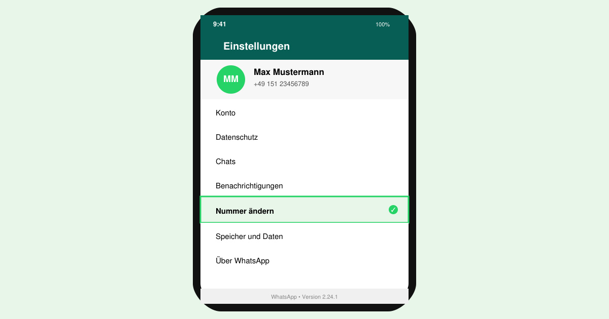 Wie ändere ich meine telefonnummer bei WhatsApp