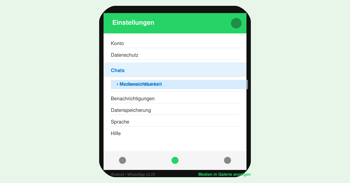 Wie bekomme ich bilder von WhatsApp in die galerie
