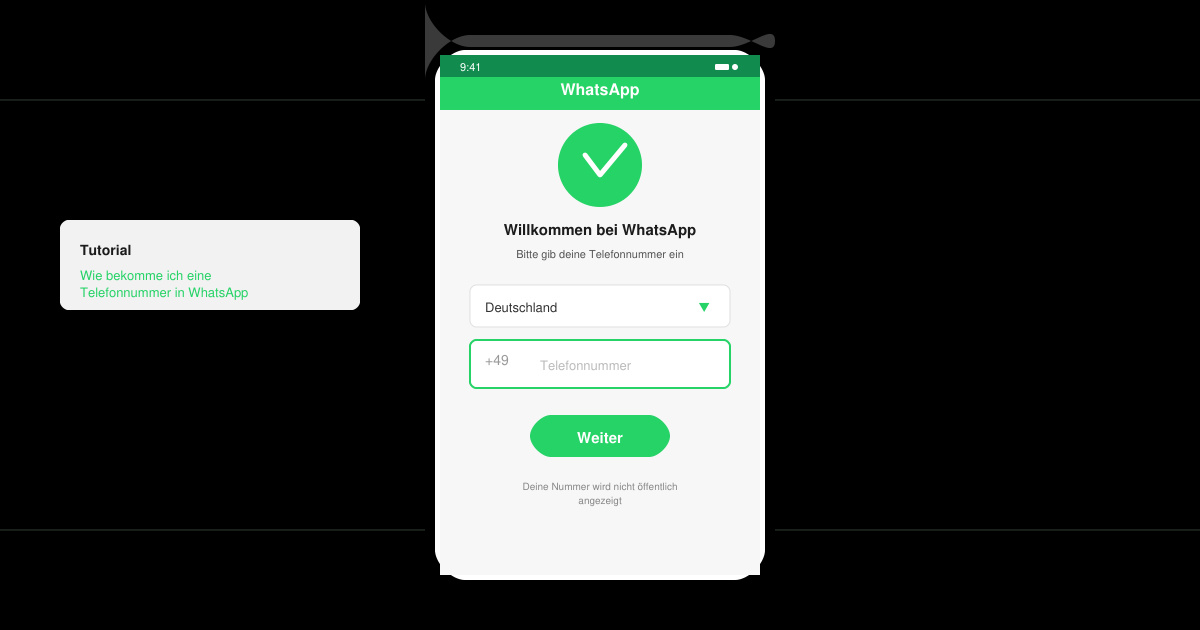 Wie bekomme ich eine telefonnummer in WhatsApp
