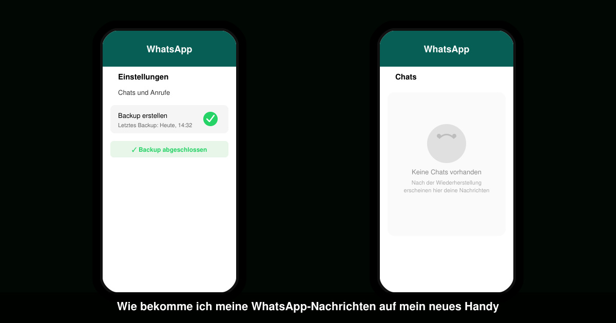 Wie bekomme ich meine WhatsApp nachrichten auf mein neues handy