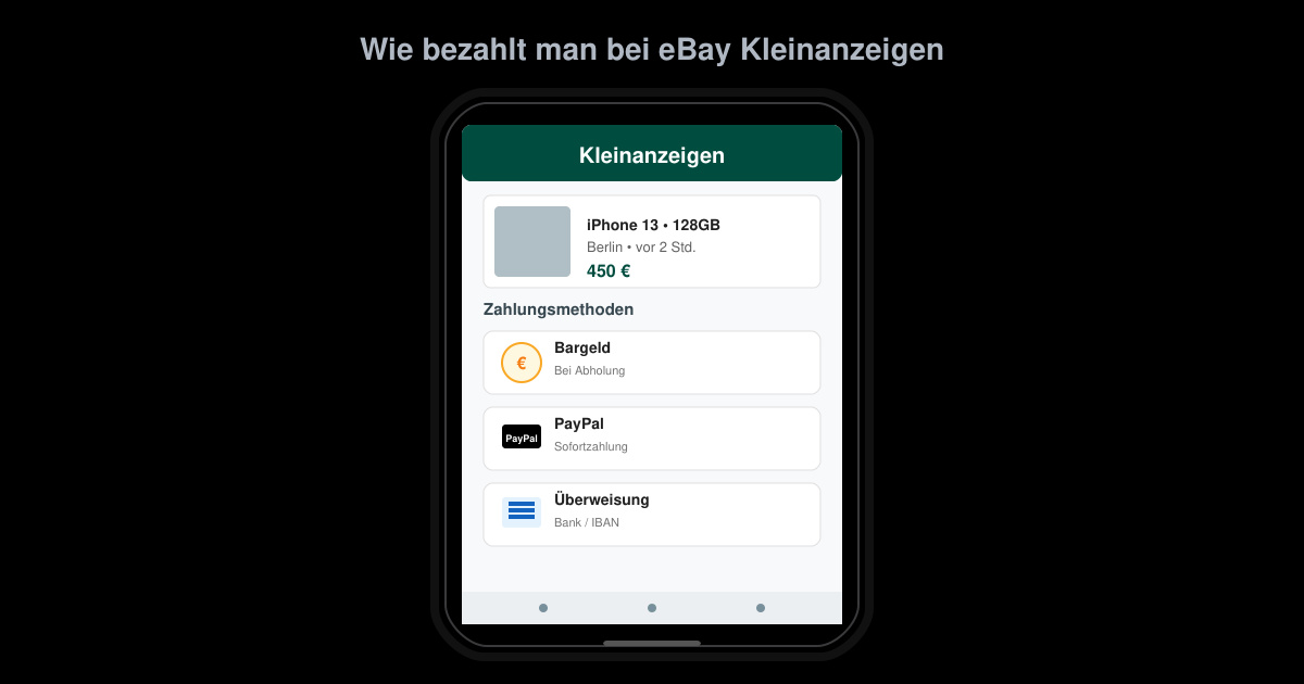 Wie bezahlt man bei ebay kleinanzeigen