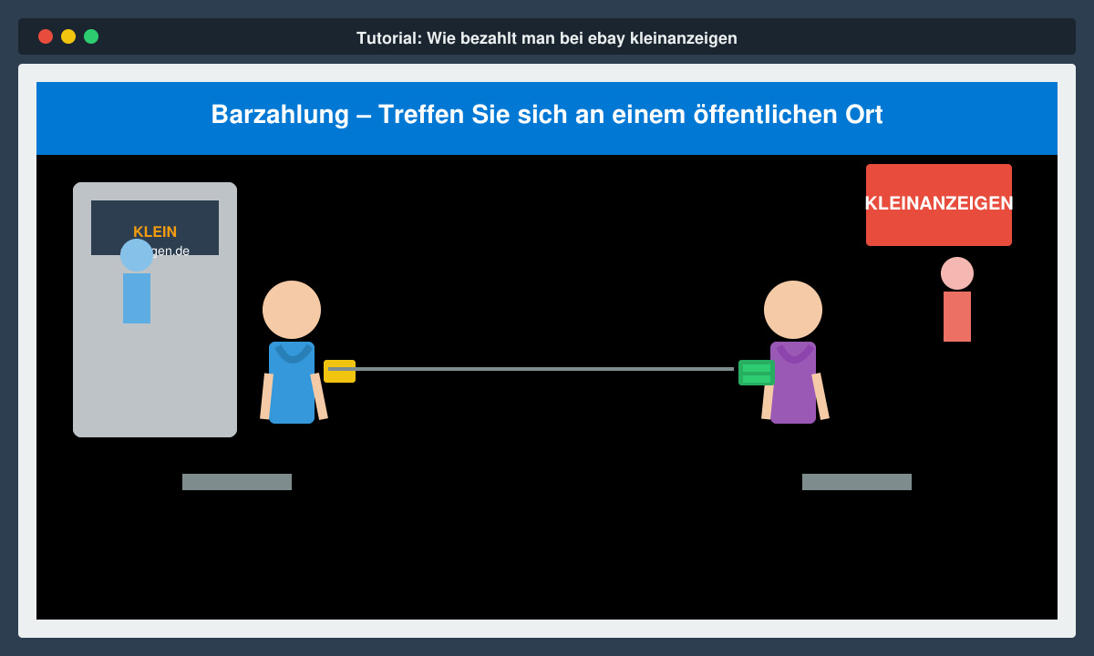 Barzahlung bei Abholung auf ebay kleinanzeigen