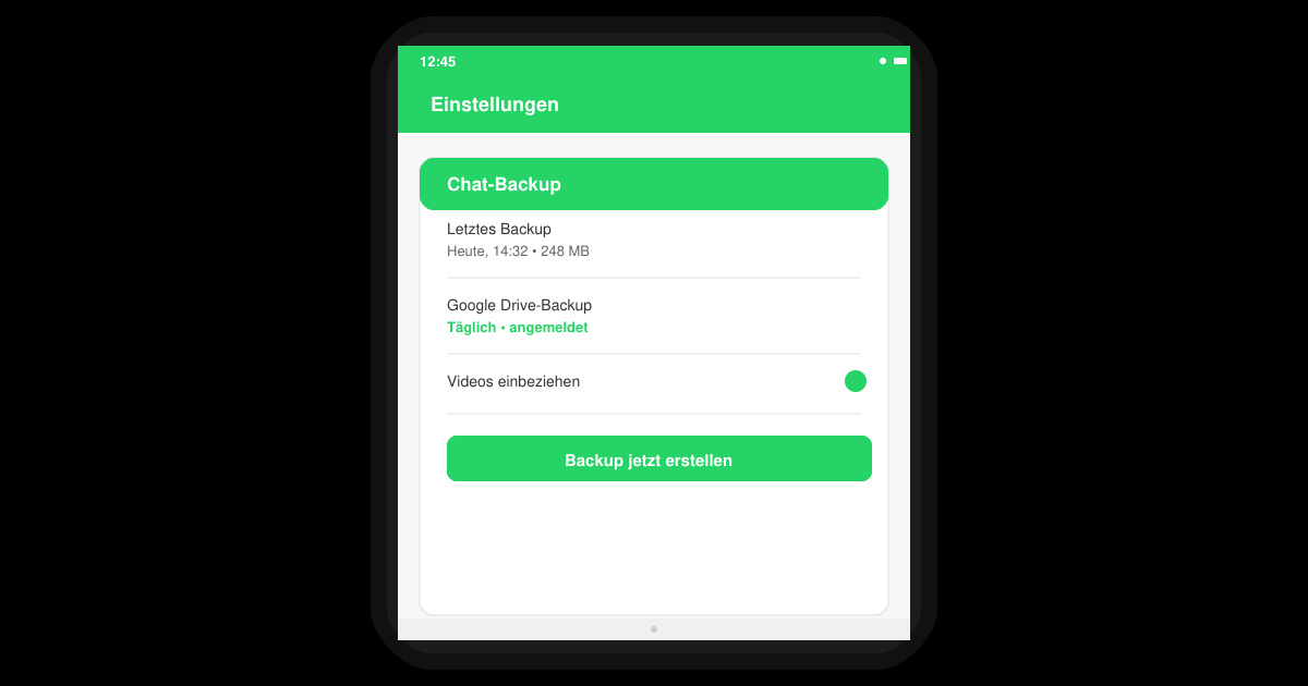 Wie erstelle ich ein backup von WhatsApp