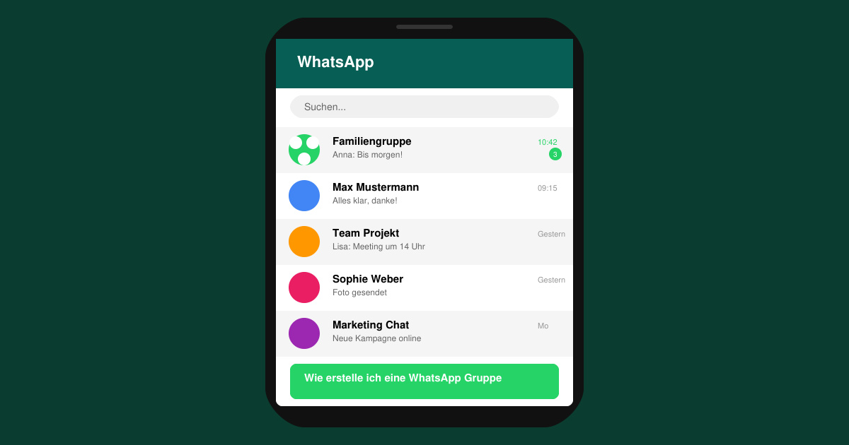 Wie erstelle ich eine WhatsApp gruppe