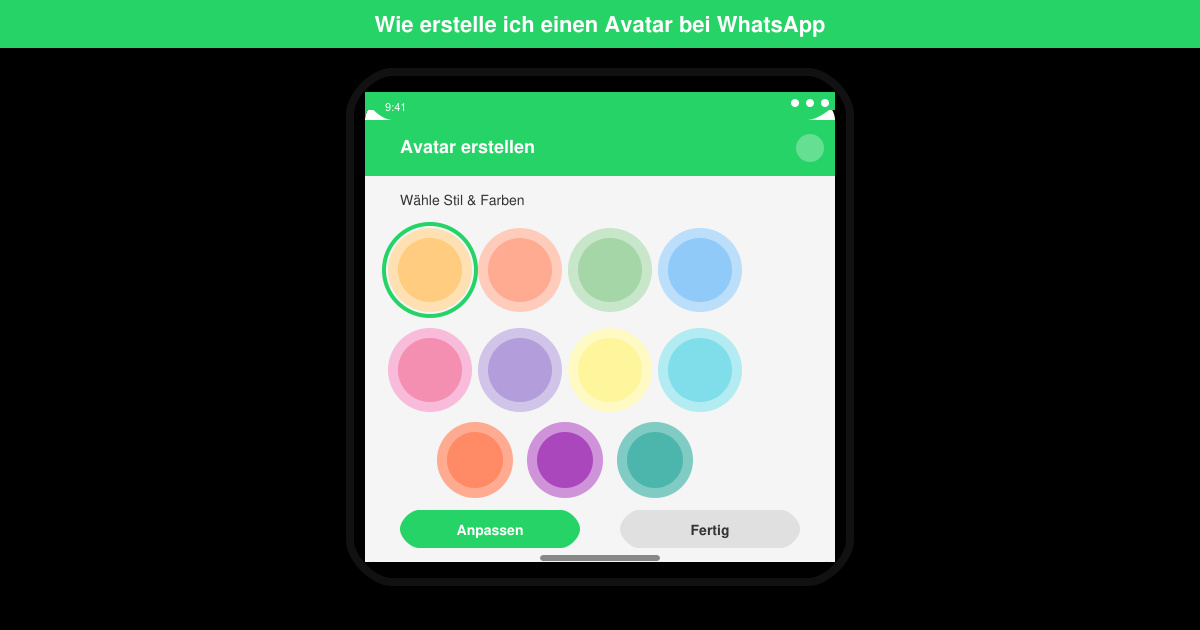 Wie erstelle ich einen avatar bei WhatsApp