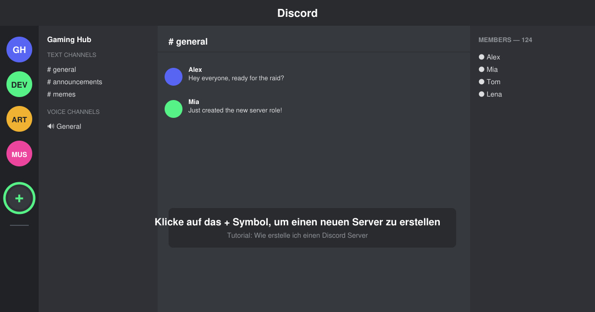 Wie erstelle ich einen Discord server