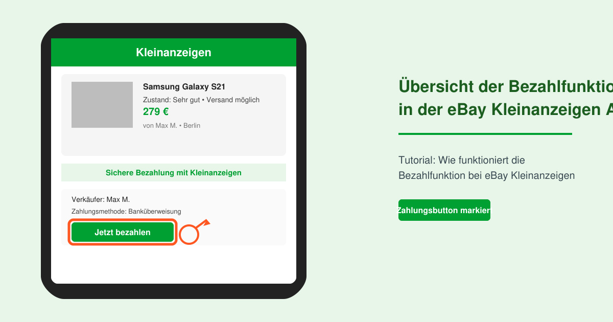 Wie funktioniert die bezahlfunktion bei ebay kleinanzeigen