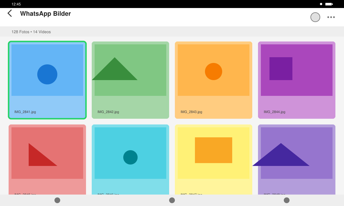 Galerie-App mit gespeichertem WhatsApp-Bild im Ordner WhatsApp Images