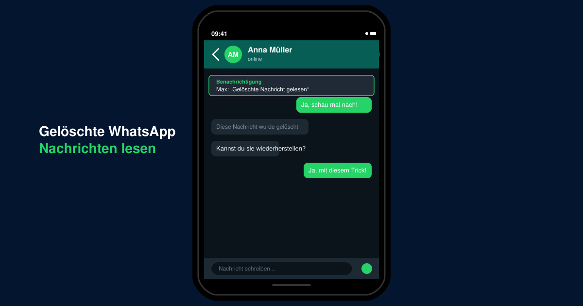Wie kann ich gelöschte WhatsApp nachrichten lesen