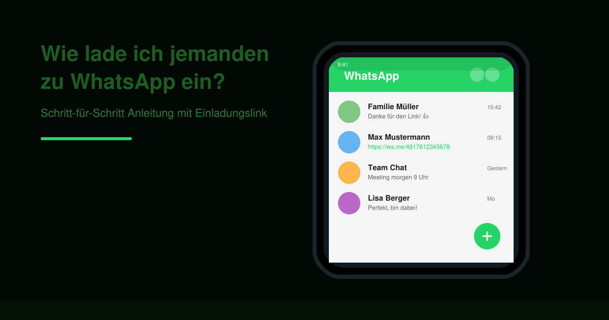 Wie lade ich jemand zu WhatsApp ein
