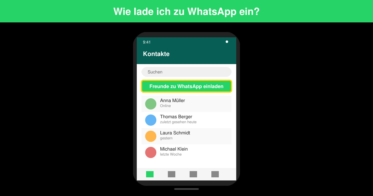Wie lade ich zu WhatsApp ein