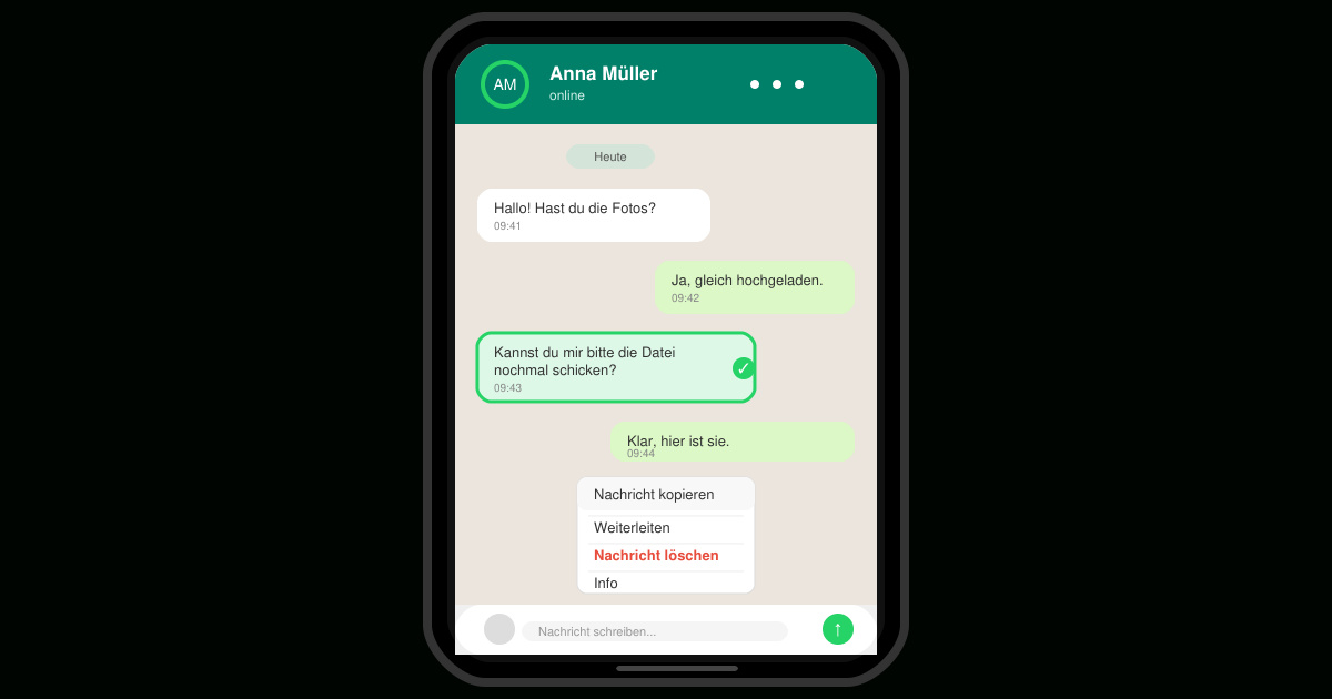 Wie lösche ich eine WhatsApp
