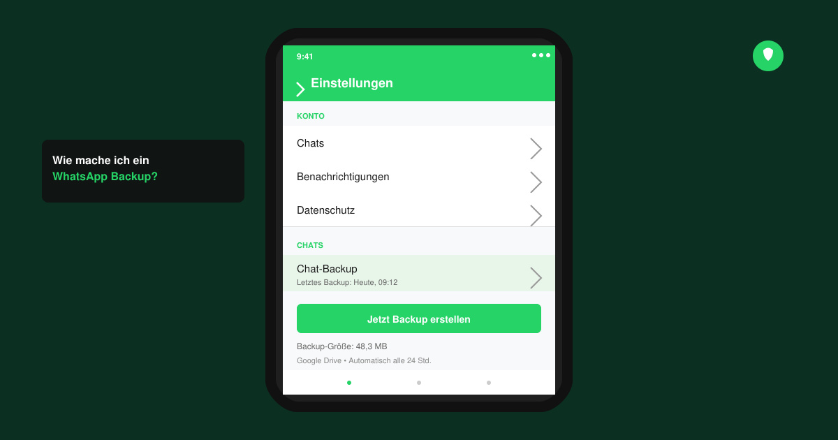 Wie mache ich ein WhatsApp backup