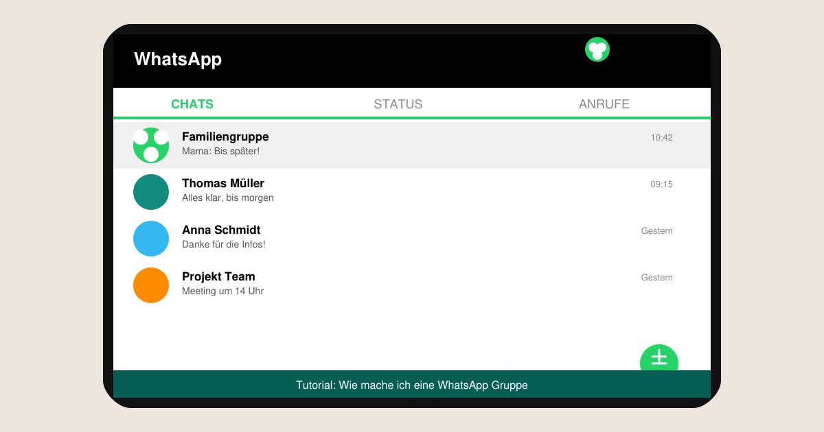 Wie mache ich eine WhatsApp gruppe