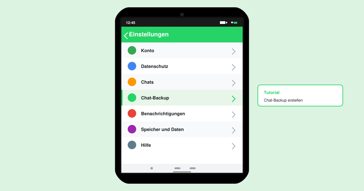 Wie macht man ein backup bei WhatsApp