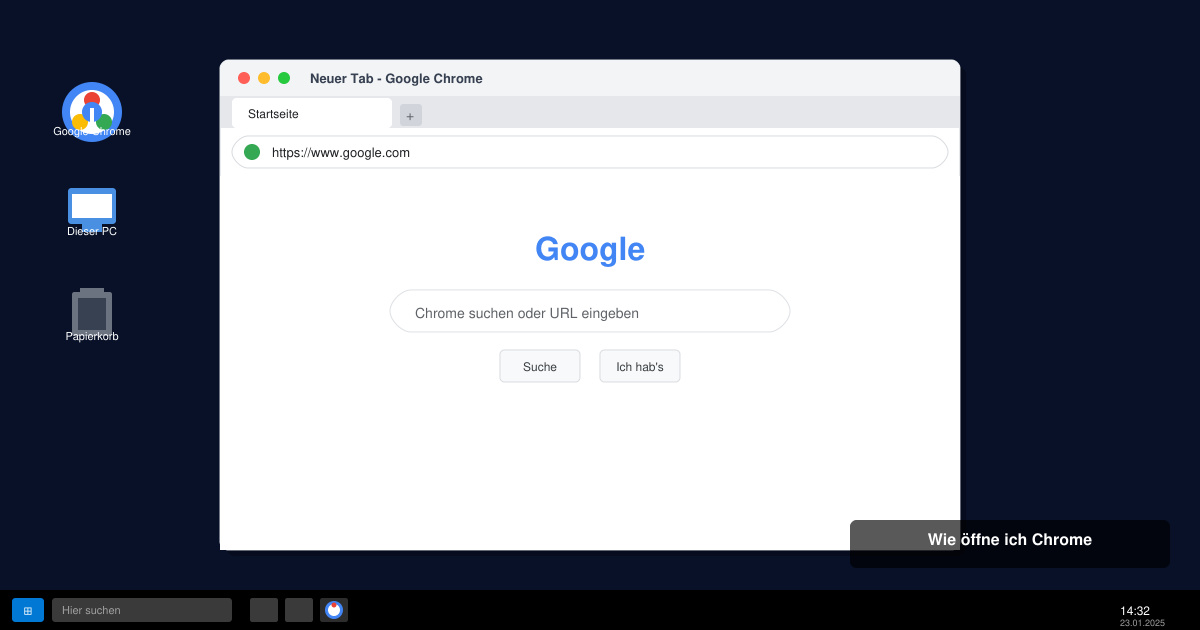Wie öffne ich Chrome