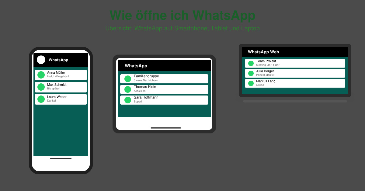 Wie öffne ich WhatsApp