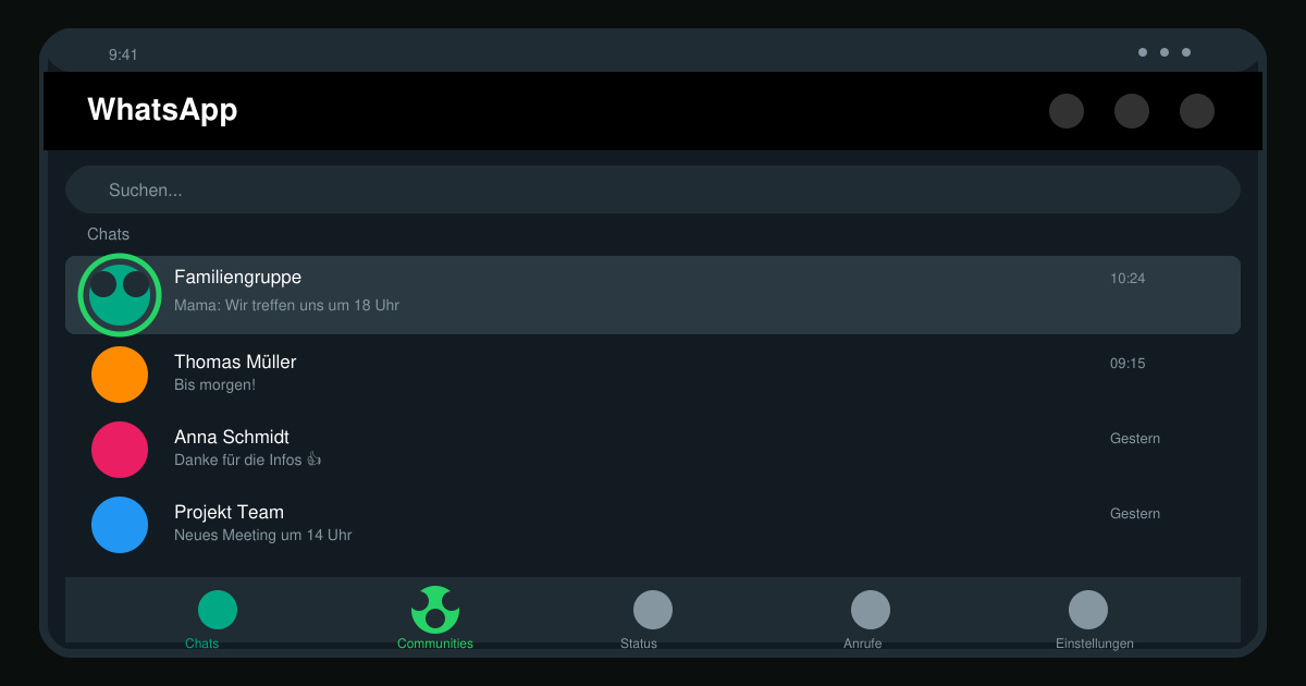 Wie richte ich eine WhatsApp gruppe ein